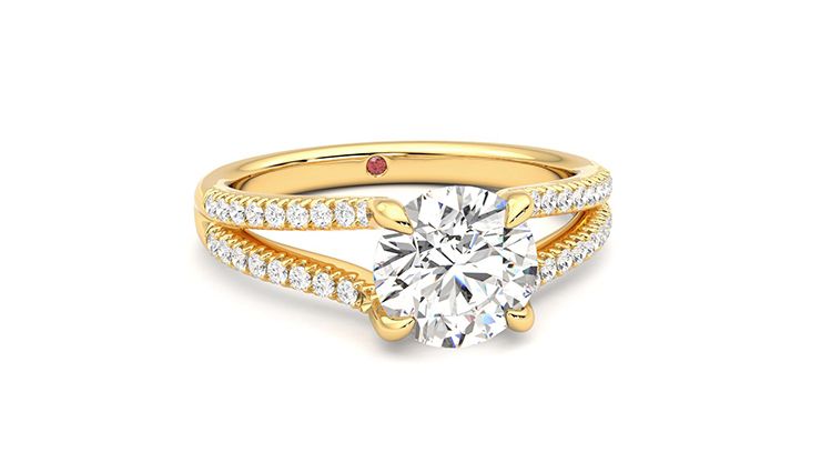 Taylor & Hart Symphony Round Engagement Ring 360 degree image 3