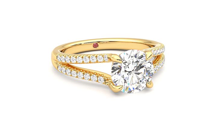 Taylor & Hart Symphony Round Engagement Ring 360 degree image 4