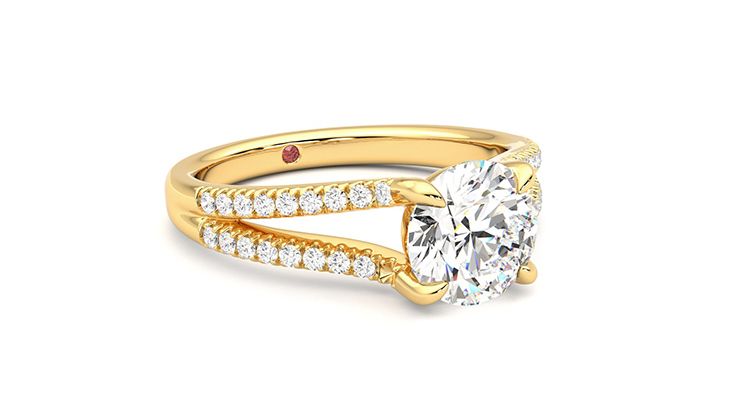 Taylor & Hart Symphony Round Engagement Ring 360 degree image 5