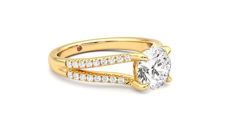 Taylor & Hart Symphony Round Engagement Ring 360 degree image 6