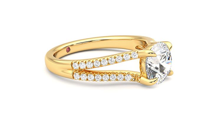 Taylor & Hart Symphony Round Engagement Ring 360 degree image 7