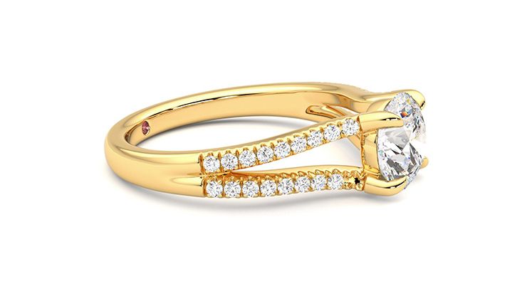 Taylor & Hart Symphony Round Engagement Ring 360 degree image 8