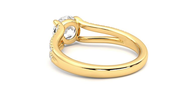 Taylor & Hart Symphony Round Engagement Ring 360 degree image 17