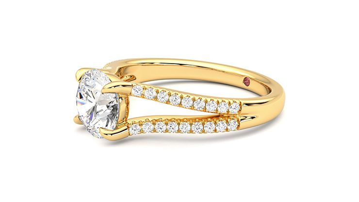 Taylor & Hart Symphony Round Engagement Ring 360 degree image 23