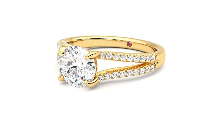 Taylor & Hart Symphony Round Engagement Ring 360 degree image 25