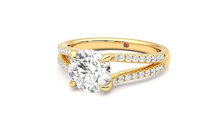 Taylor & Hart Symphony Round Engagement Ring 360 degree image 26