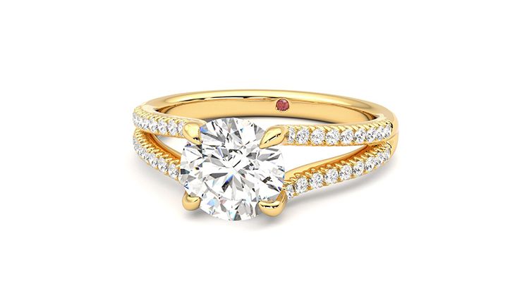 Taylor & Hart Symphony Round Engagement Ring 360 degree image 27