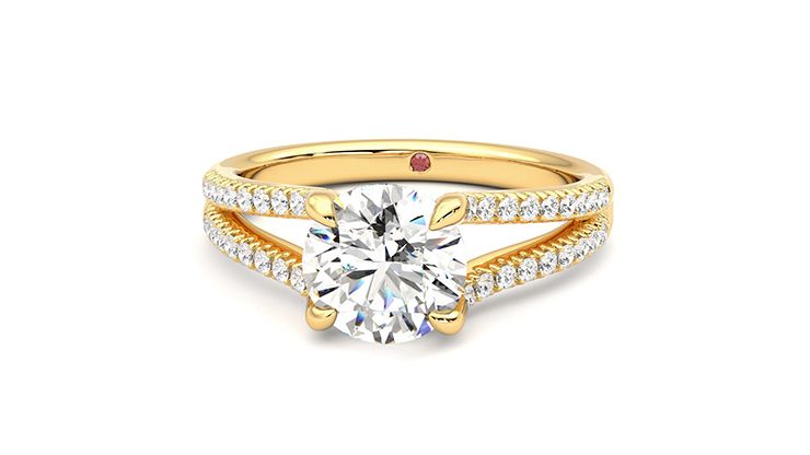 Taylor & Hart Symphony Round Engagement Ring 360 degree image 28