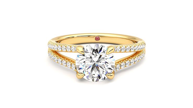 Taylor & Hart Symphony Round Engagement Ring 360 degree image 29