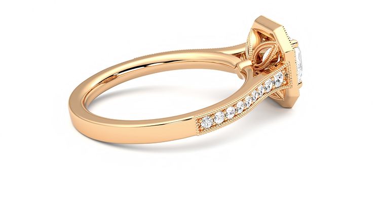 Taylor & Hart Talisman Asscher Engagement Ring 360 degree image 11