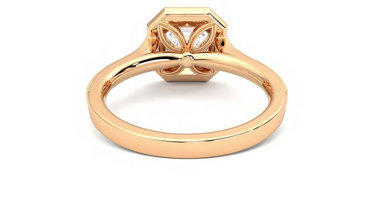 Taylor & Hart Talisman Asscher Engagement Ring 360 degree image 15