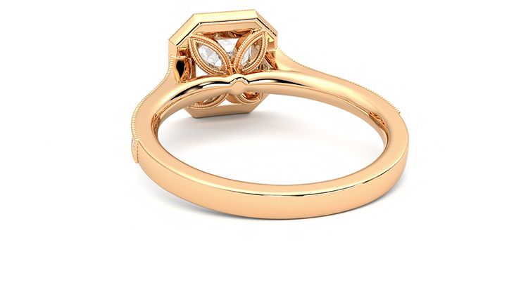Taylor & Hart Talisman Asscher Engagement Ring 360 degree image 16