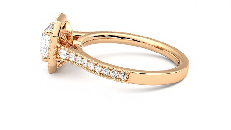 Taylor & Hart Talisman Asscher Engagement Ring 360 degree image 20