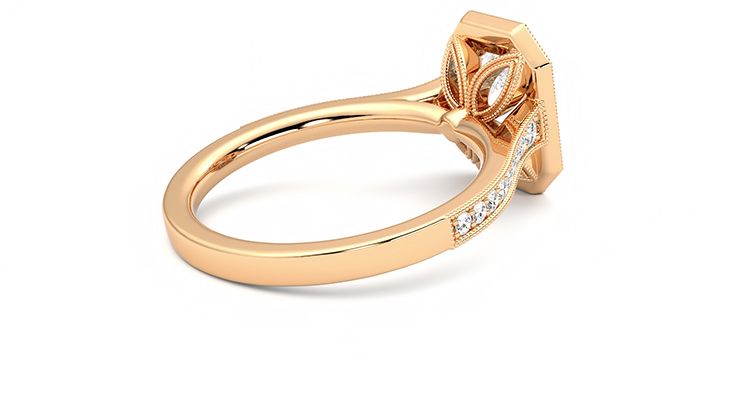 Taylor & Hart Talisman Emerald Engagement Ring 360 degree image 12