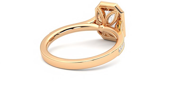 Taylor & Hart Talisman Emerald Engagement Ring 360 degree image 13