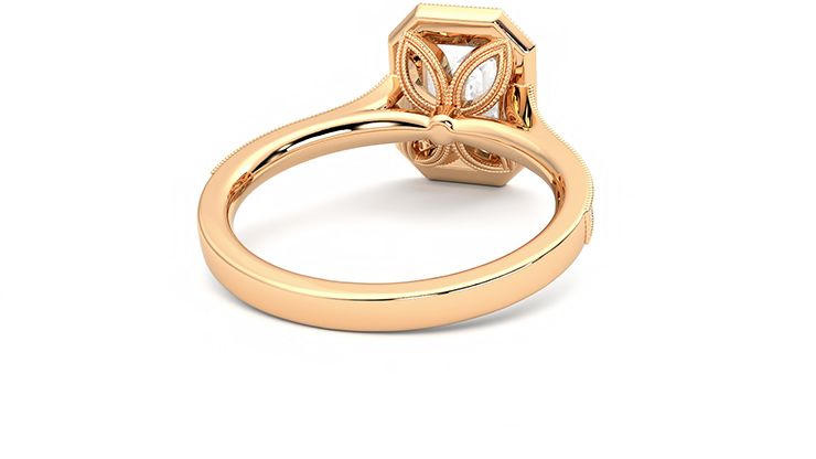 Taylor & Hart Talisman Emerald Engagement Ring 360 degree image 14