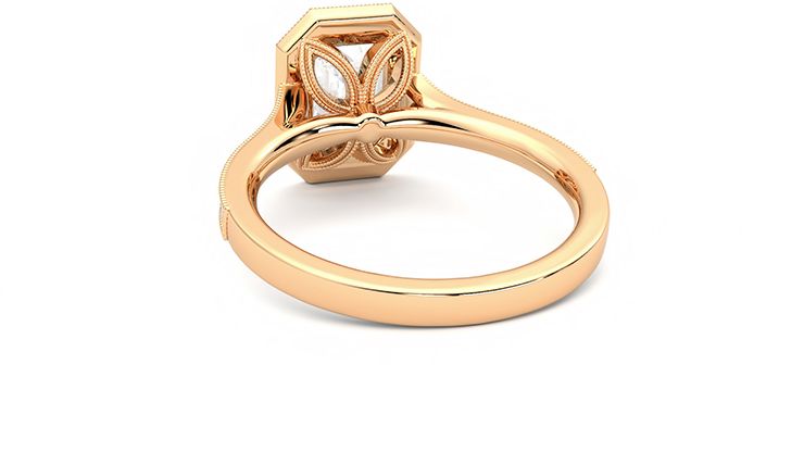 Taylor & Hart Talisman Emerald Engagement Ring 360 degree image 16