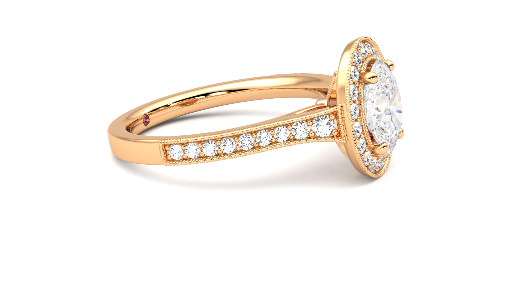 Taylor & Hart Talisman Oval Engagement Ring 360 degree image 7