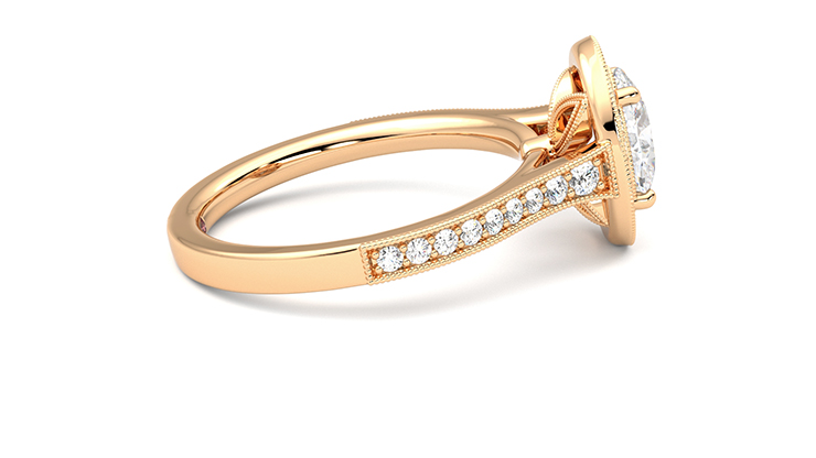 Taylor & Hart Talisman Oval Engagement Ring 360 degree image 9