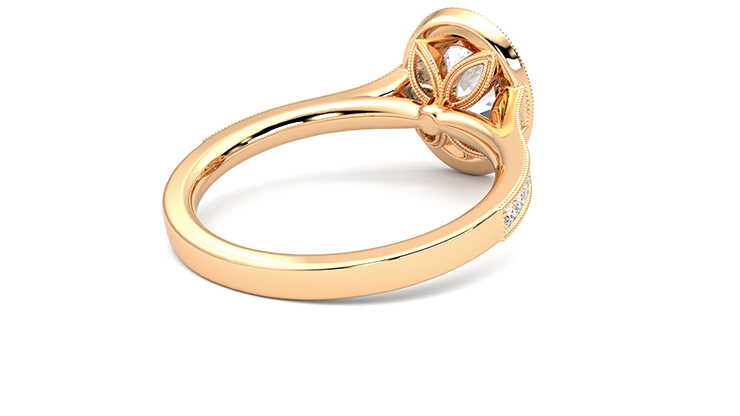 Taylor & Hart Talisman Oval Engagement Ring 360 degree image 12