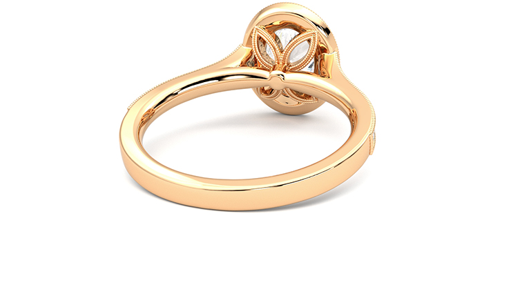 Taylor & Hart Talisman Oval Engagement Ring 360 degree image 13