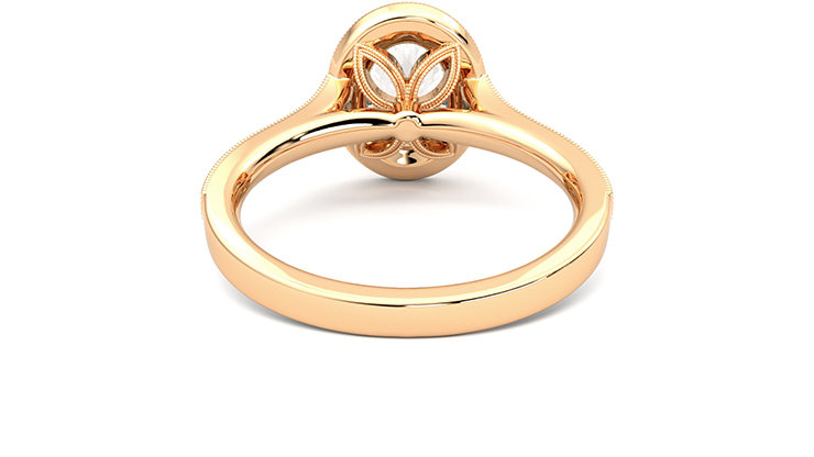 Taylor & Hart Talisman Oval Engagement Ring 360 degree image 14