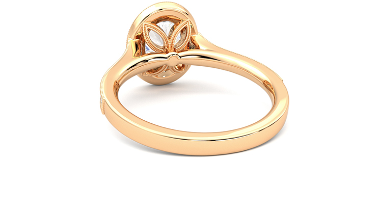 Taylor & Hart Talisman Oval Engagement Ring 360 degree image 15