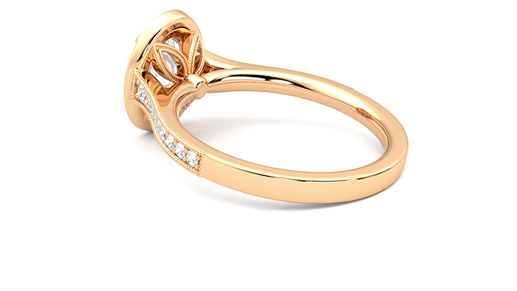 Taylor & Hart Talisman Oval Engagement Ring 360 degree image 17
