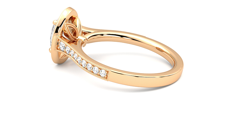 Taylor & Hart Talisman Oval Engagement Ring 360 degree image 18