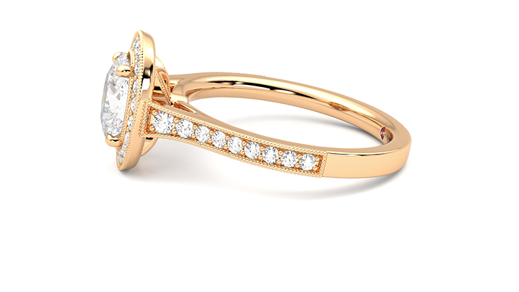 Taylor & Hart Talisman Oval Engagement Ring 360 degree image 20