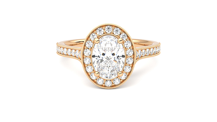 Taylor & Hart Talisman Oval Engagement Ring 360 degree image 29