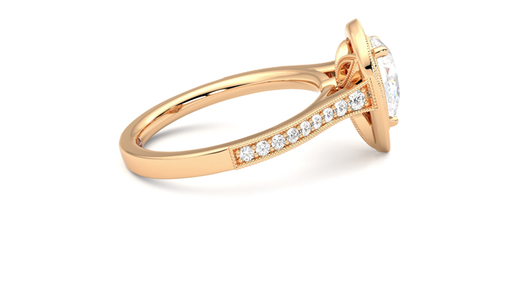 Taylor & Hart Talisman Pear Engagement Ring 360 degree image 10