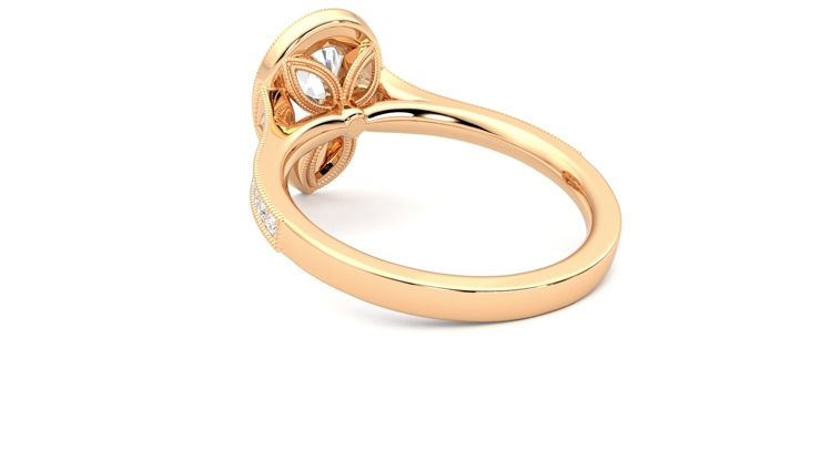Taylor & Hart Talisman Pear Engagement Ring 360 degree image 17
