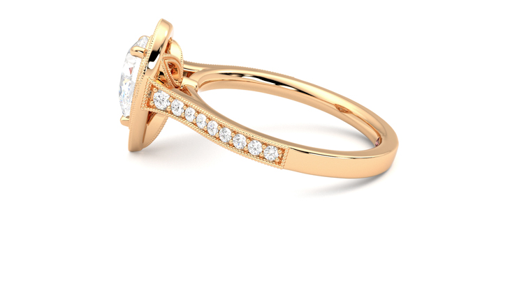 Taylor & Hart Talisman Pear Engagement Ring 360 degree image 20