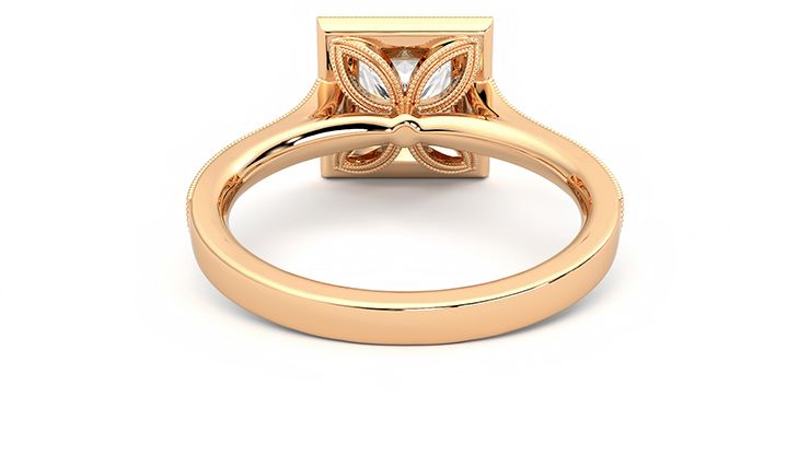 Taylor & Hart Talisman Princess Engagement Ring 360 degree image 15