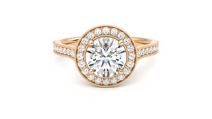 Taylor & Hart Talisman Round Engagement Ring 360 degree image 0
