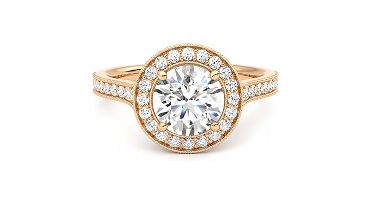 Taylor & Hart Talisman Round Engagement Ring 360 degree image 1