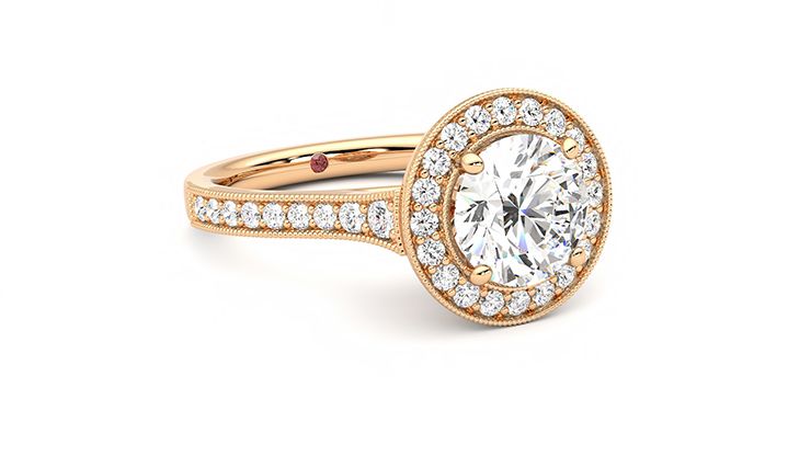 Taylor & Hart Talisman Round Engagement Ring 360 degree image 5