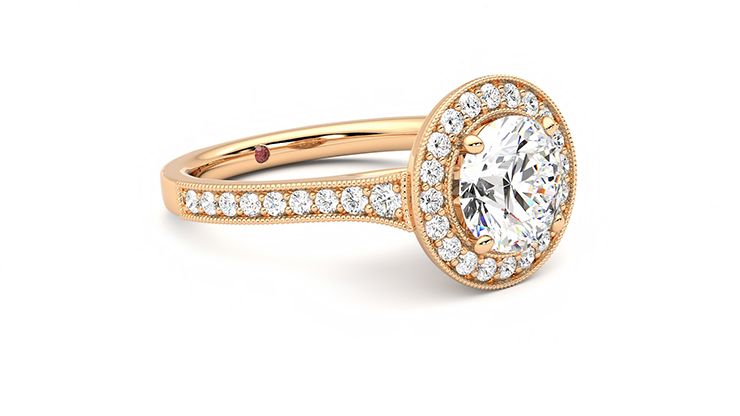Taylor & Hart Talisman Round Engagement Ring 360 degree image 6