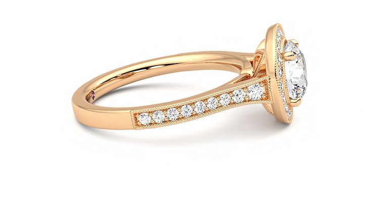 Taylor & Hart Talisman Round Engagement Ring 360 degree image 9