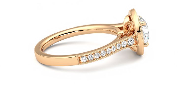 Taylor & Hart Talisman Round Engagement Ring 360 degree image 10