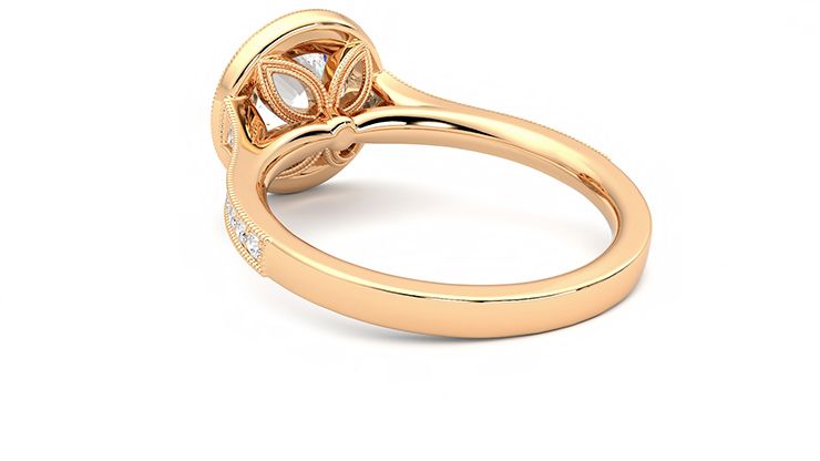 Taylor & Hart Talisman Round Engagement Ring 360 degree image 17