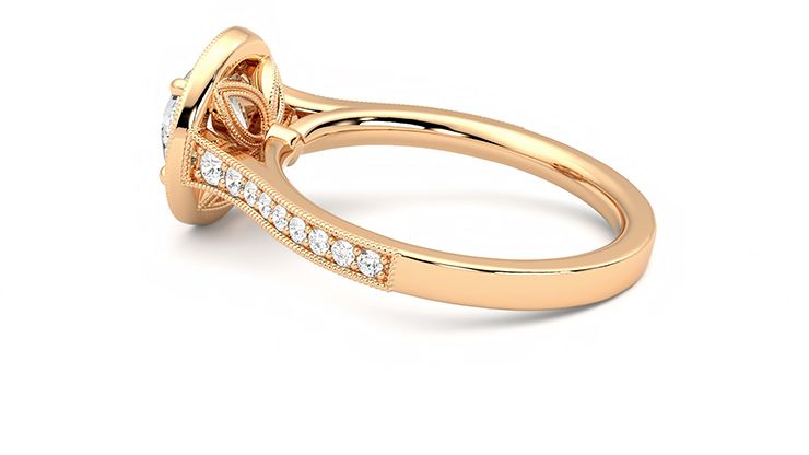 Taylor & Hart Talisman Round Engagement Ring 360 degree image 19