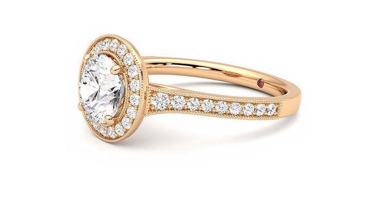 Taylor & Hart Talisman Round Engagement Ring 360 degree image 23