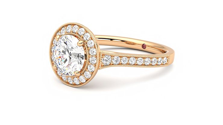 Taylor & Hart Talisman Round Engagement Ring 360 degree image 24