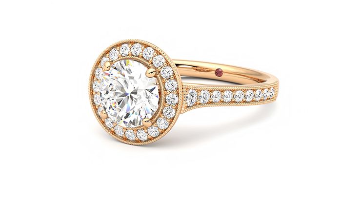 Taylor & Hart Talisman Round Engagement Ring 360 degree image 25