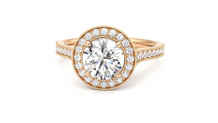 Taylor & Hart Talisman Round Engagement Ring 360 degree image 28