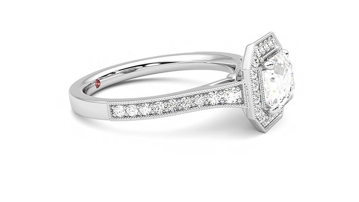 Taylor & Hart Talisman Asscher Engagement Ring 360 degree image 8