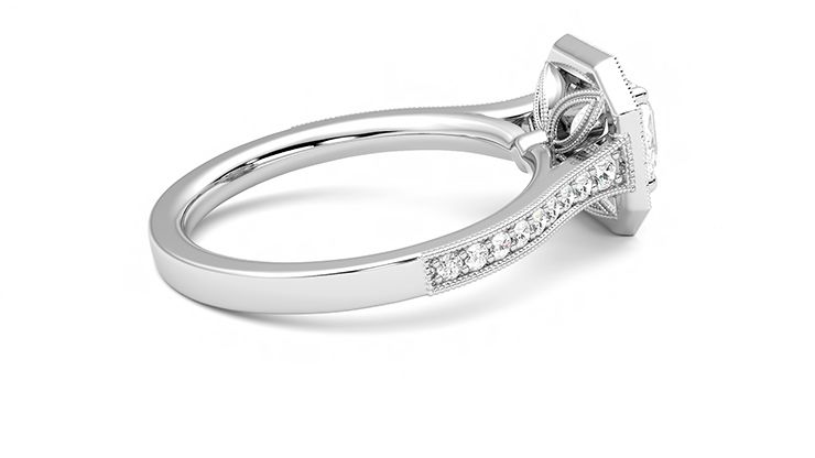 Taylor & Hart Talisman Asscher Engagement Ring 360 degree image 11