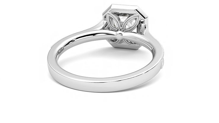 Taylor & Hart Talisman Asscher Engagement Ring 360 degree image 14